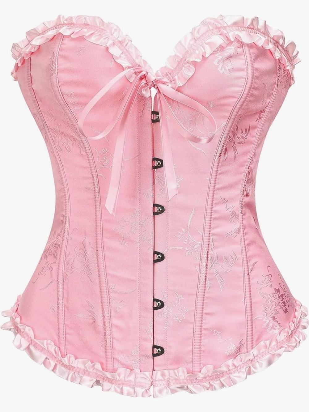 Pink Lace-Up Corset